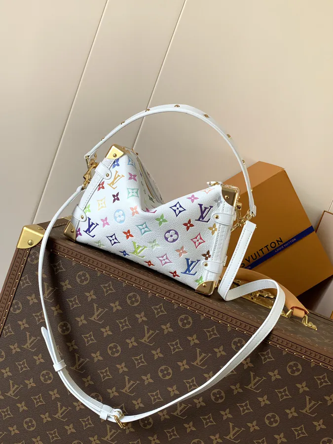 Side Trunk Midsize Handbag with Monogram Pattern