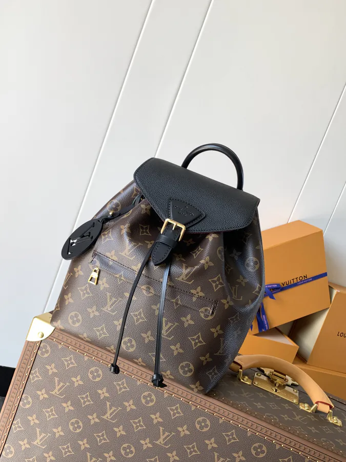 Montsouris Small Backpack Monogram Canvas & Leather