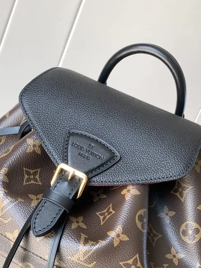 Montsouris Small Backpack Monogram Canvas & Leather