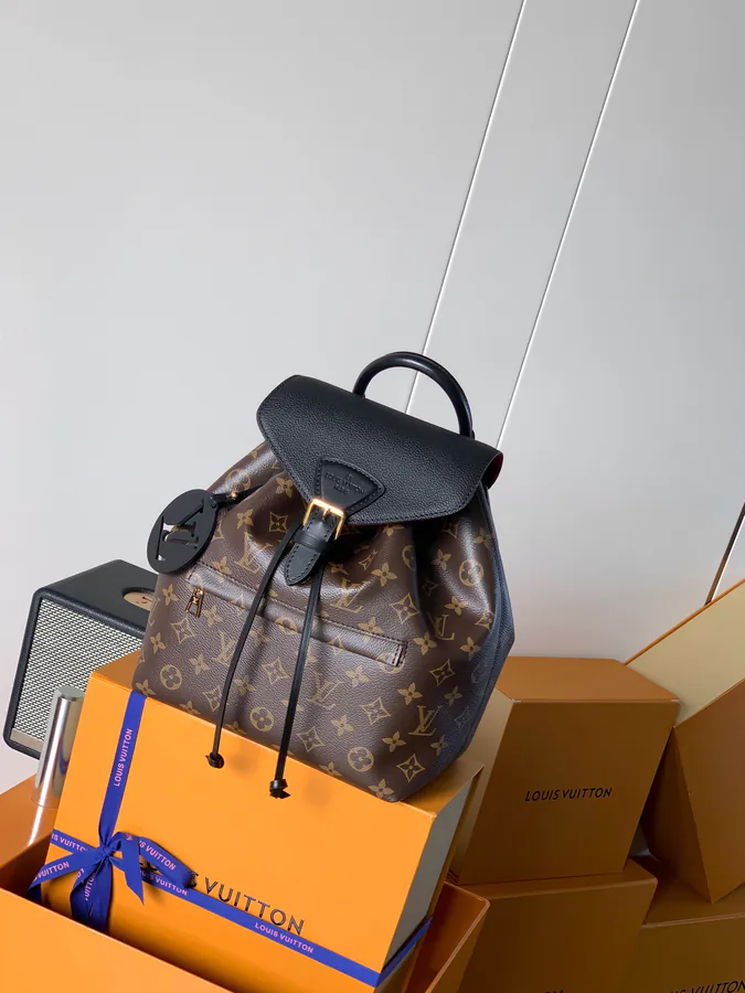 Montsouris Small Backpack Monogram Canvas & Leather