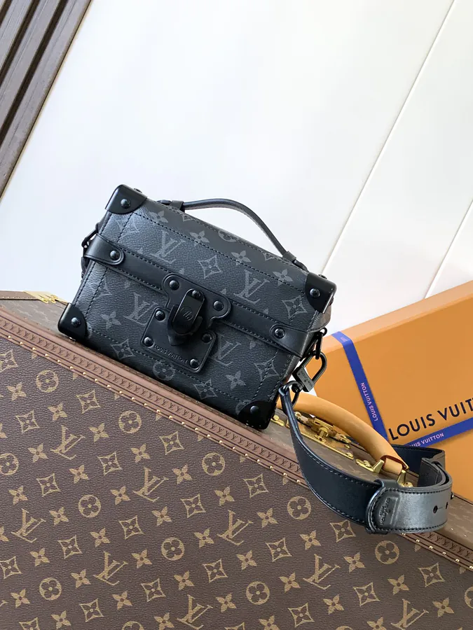 Soul Trunk Handbag in Black Monogram Eclipse