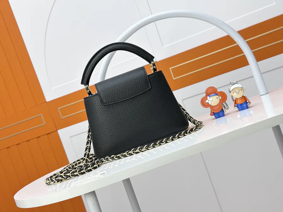 Capucines Flower Crown Tote All Handmade Grained Taurillon Leather