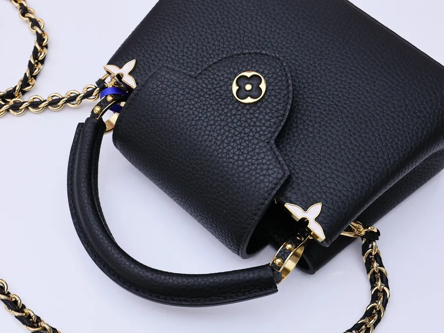 Capucines Flower Crown Tote All Handmade Grained Taurillon Leather