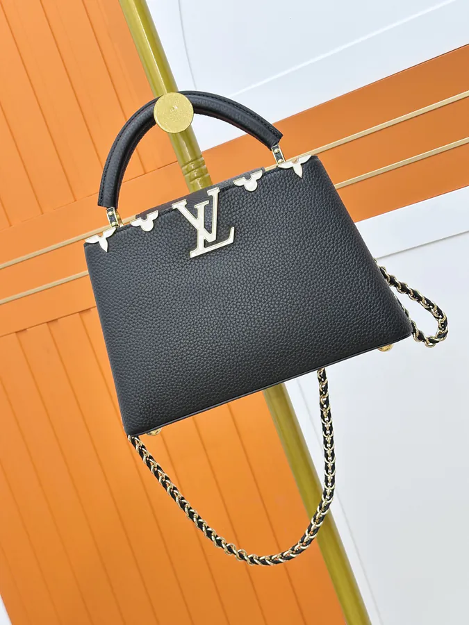 Capucines Flower Crown Bucket Bag with Detachable Chain
