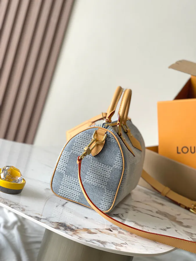 Pharrell Williams Speedy 25Bandouliere Handbag with Damier Denim 3D Canvas