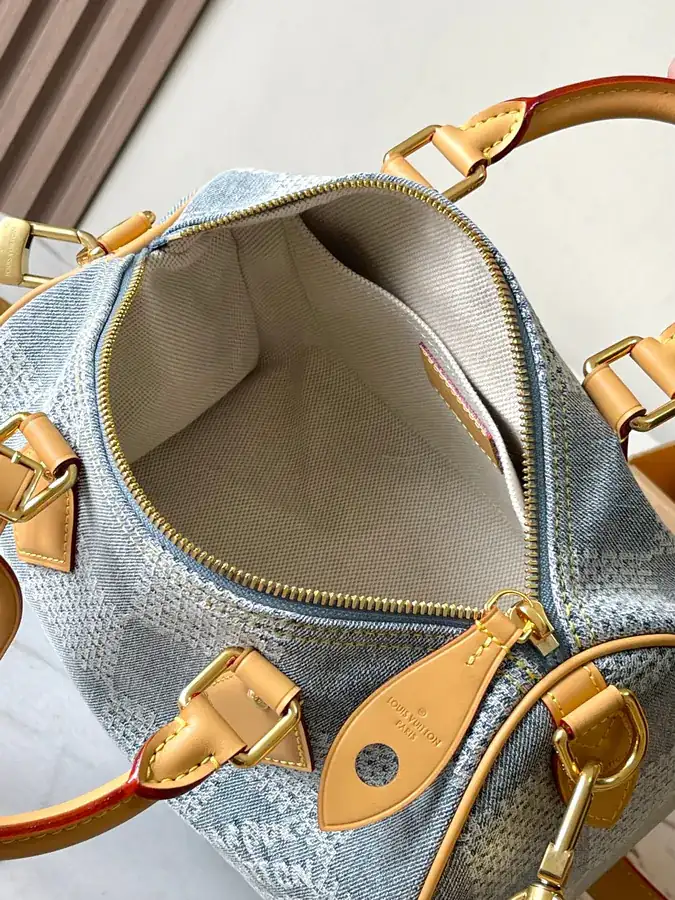 Pharrell Williams Speedy 25Bandouliere Handbag with Damier Denim 3D Canvas