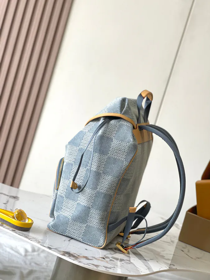 Montsouris Double Shoulder Bag with Monogram Print