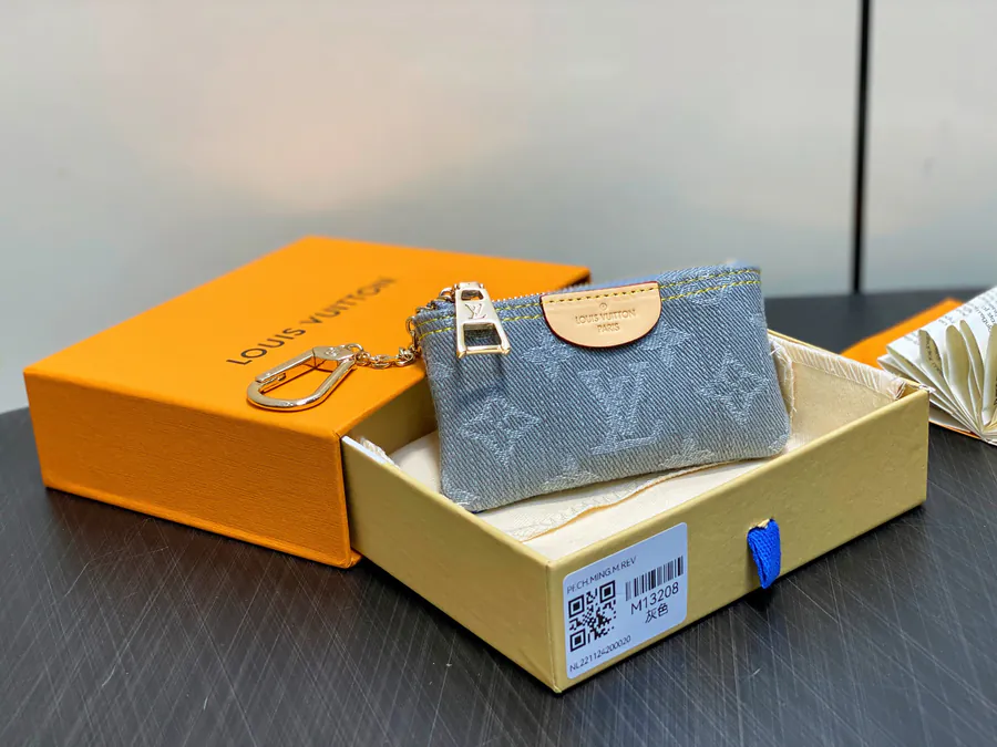 Denim Key Wallet in Gray by Monogram
