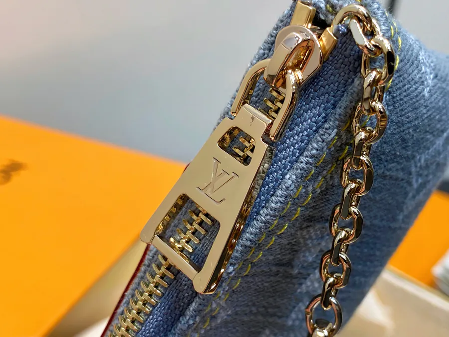 Denim Key Wallet in Gray by Monogram