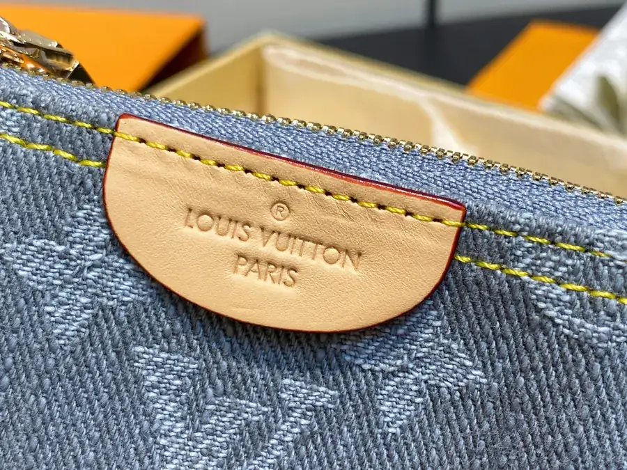 Denim Key Wallet in Gray by Monogram