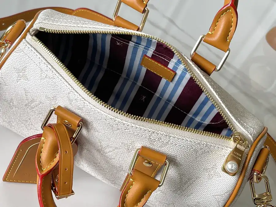 Pharrell Williams Keepall Bandoulière 25 Handbag in White and Blue