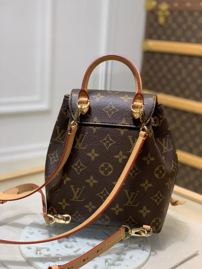 Montsouris BB Mini Backpack Classic Monogram Canvas and Grained Calfskin