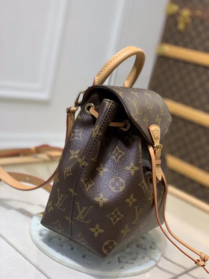 Montsouris BB Mini Backpack Classic Monogram Canvas and Grained Calfskin