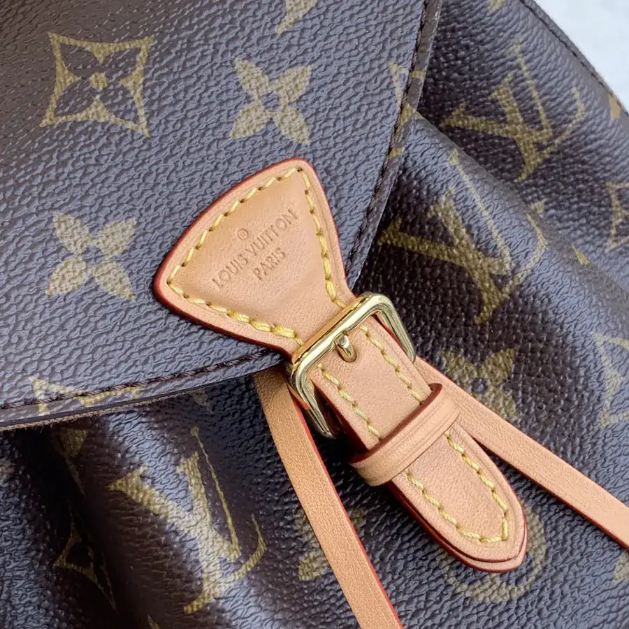 Montsouris BB Mini Backpack Classic Monogram Canvas and Grained Calfskin