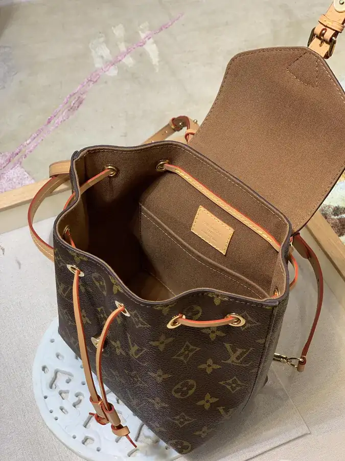 Montsouris BB Mini Backpack Classic Monogram Canvas and Grained Calfskin