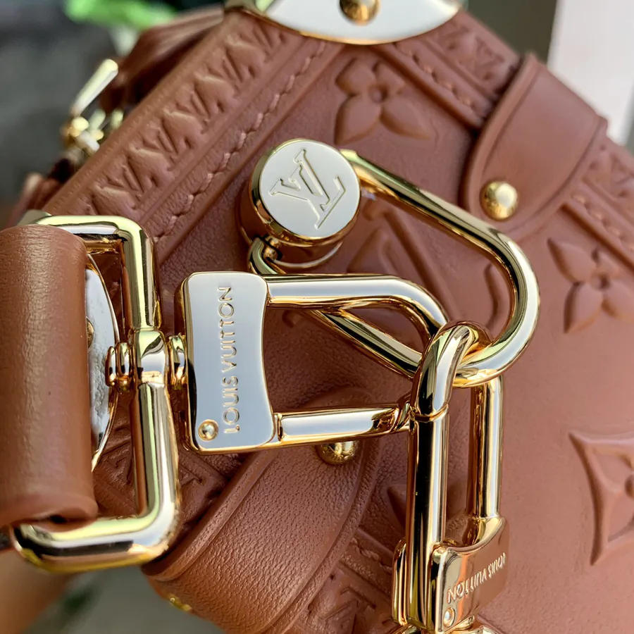 Nicolas Ghesquière Side Trunk Handbag in Full Leather Brown