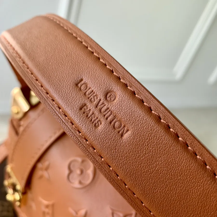 Nicolas Ghesquière Side Trunk Handbag in Full Leather Brown