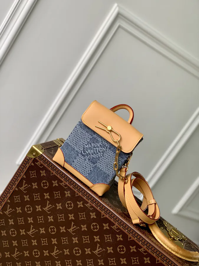 Pharrell Williams Nano Steamer Urban Tote with Damier Denim Canvas