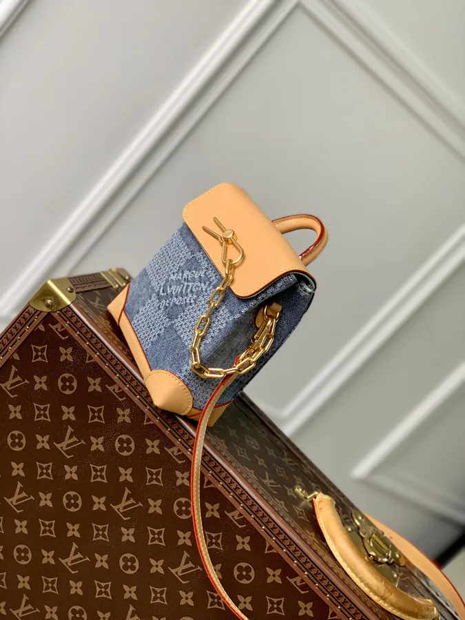 Pharrell Williams Nano Steamer Urban Tote with Damier Denim Canvas