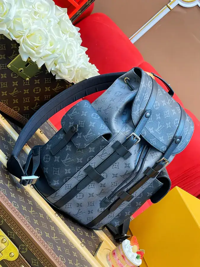 Christopher Mini Backpack with Monogram Eclipse Reverse