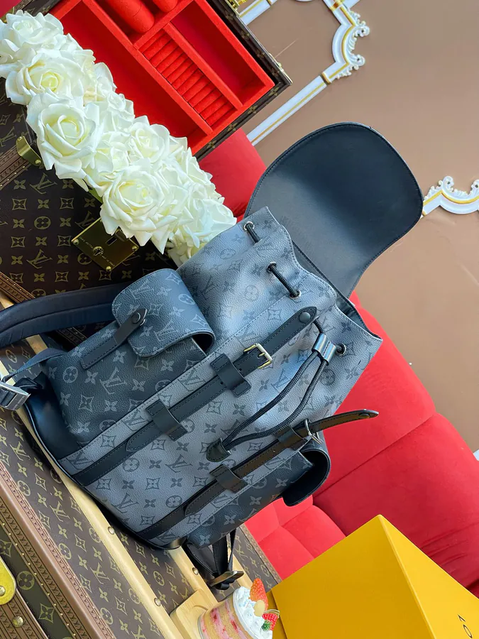 Christopher Mini Backpack with Monogram Eclipse Reverse