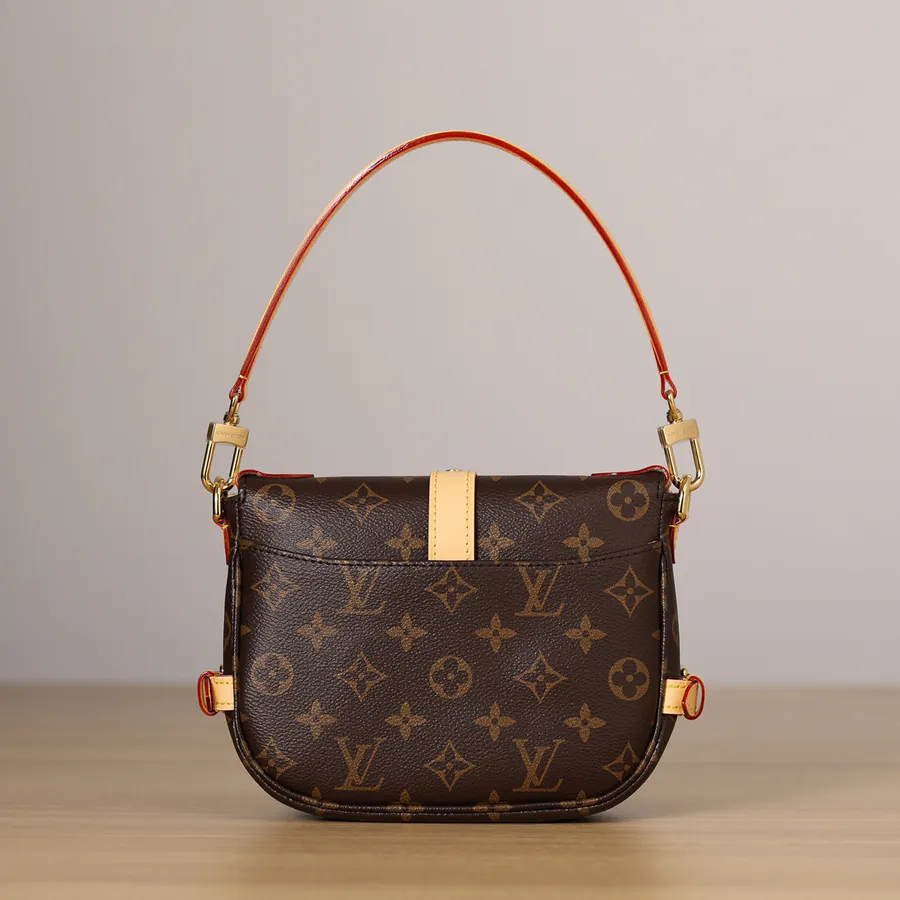 Saumur BB Handbag Monogram Canvas, Leather Trim, Contemporary Design