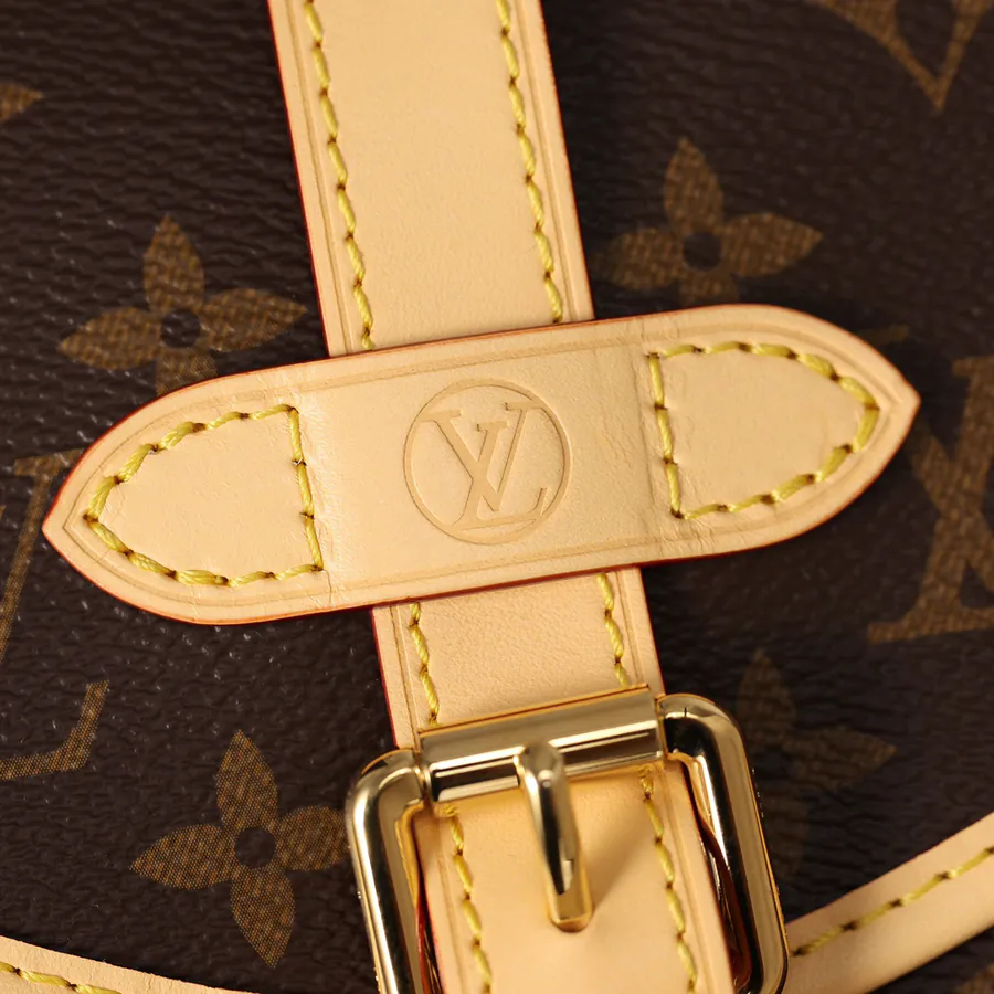 Saumur BB Handbag Monogram Canvas, Leather Trim, Contemporary Design