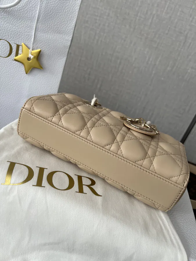 Lady D Joy Mini Handbag in Apricot Sheepskin Check