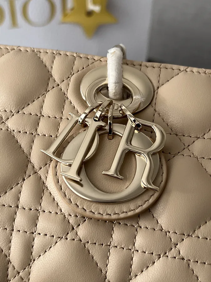 Lady D Joy Mini Handbag in Apricot Calfskin