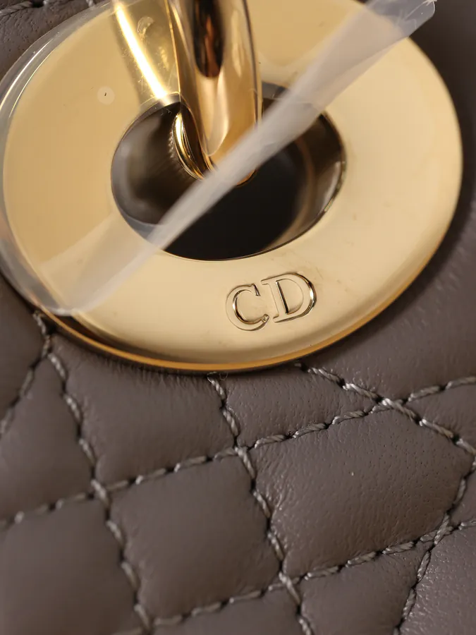 Dai Fei Bag Three Compartment Grained Calfskin Gold Clasp