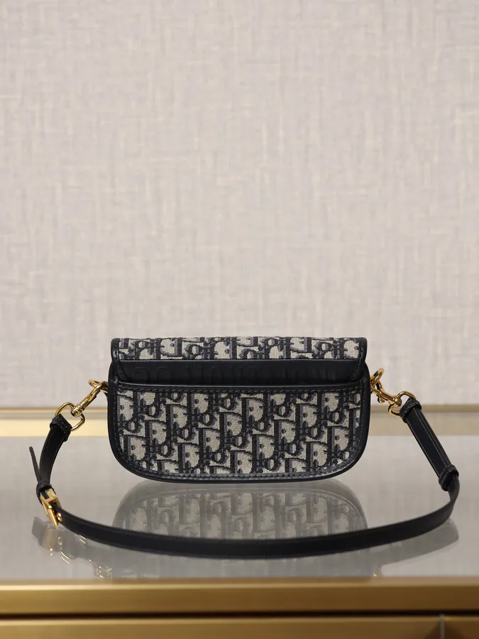 Bobby East West Handbag in Blue Oblique Print