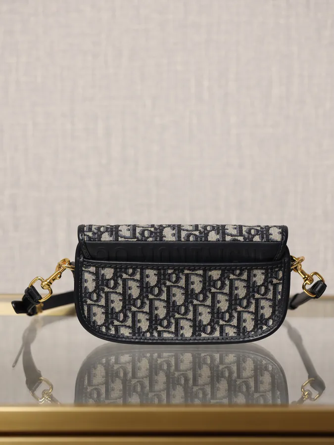 Bobby East West Handbag in Blue Oblique Print