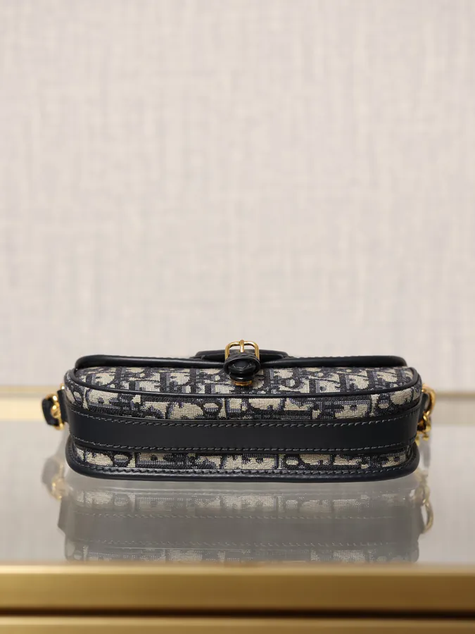 Bobby East West Handbag in Blue Oblique Print