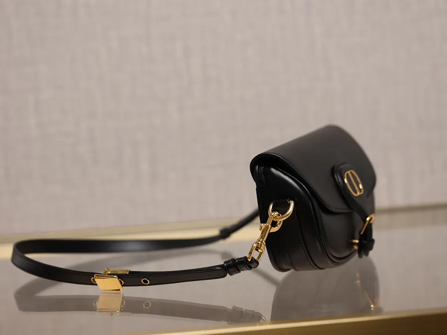 Bobby East West Shoulder Bag in Black Grained Calfskin