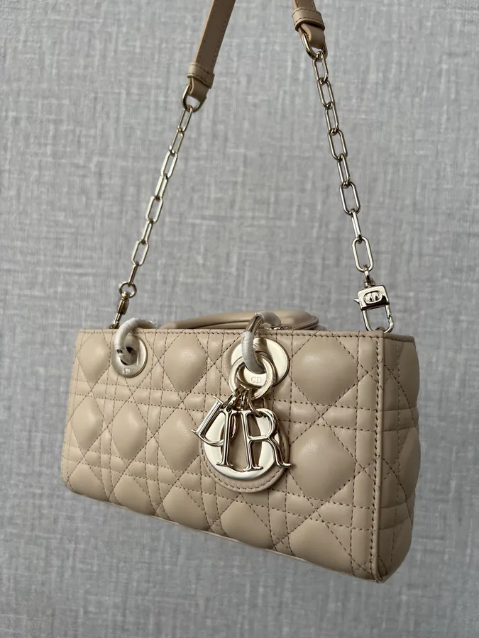 Lady D Joy Mini Bag in Apricot Sheepskin