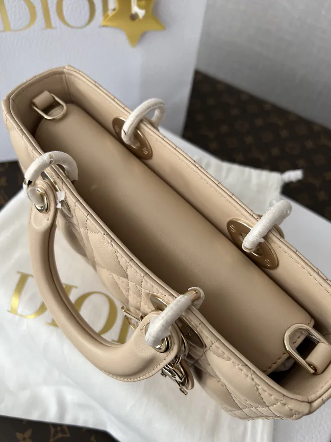 Lady D Joy Mini Handbag in Apricot Leather
