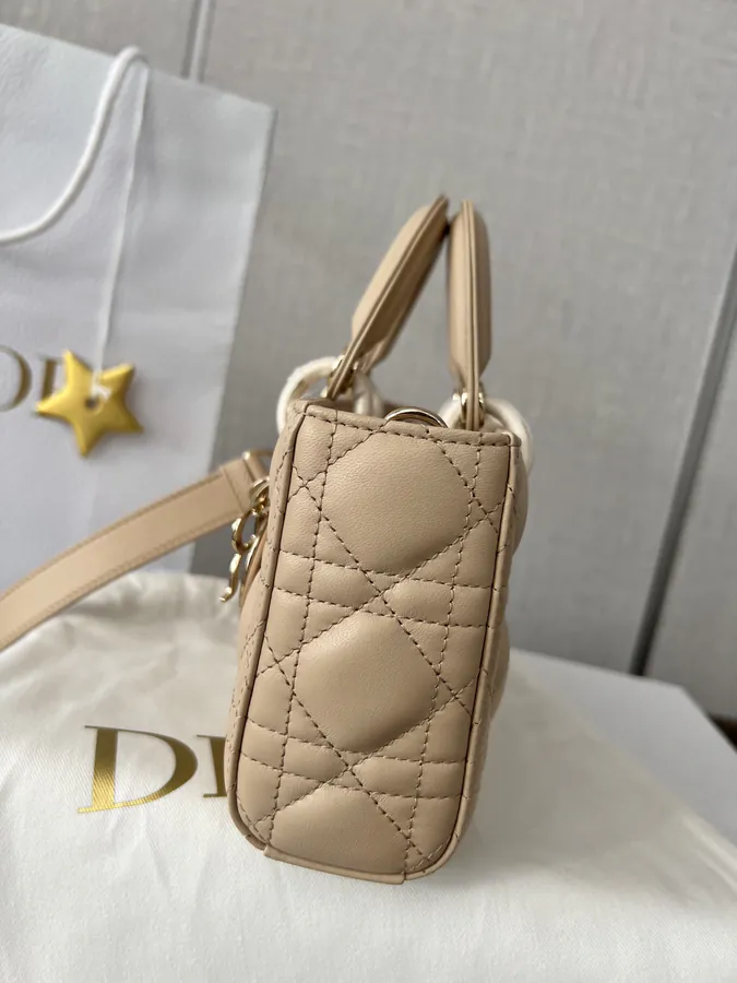 Lady D Joy Mini Handbag in Apricot Sheepskin