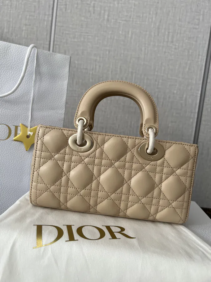 Lady D Joy Mini Handbag in Apricot Sheepskin