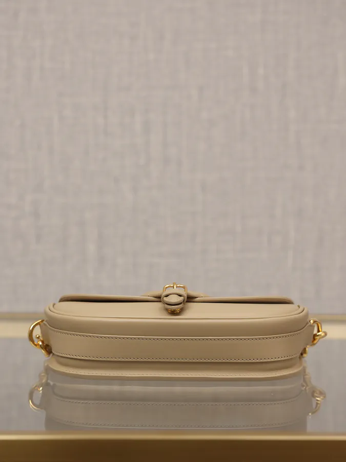 Bobby East West Handbag Natural Gray Gloss Calfskin, Exclusive Channel,腋下包