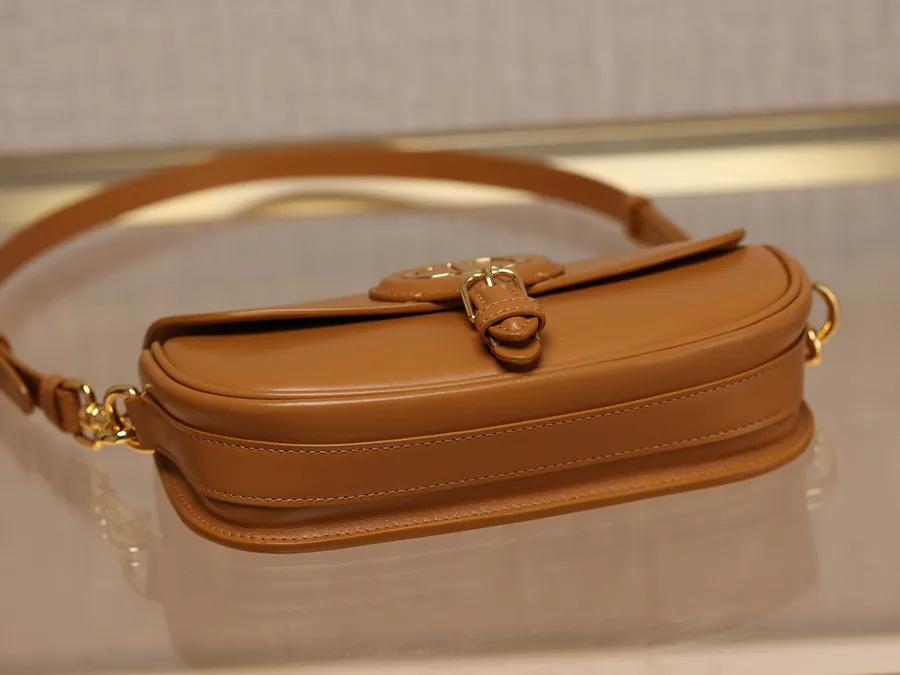 Bobby East West Handbag Caramel Glossy Calfskin
