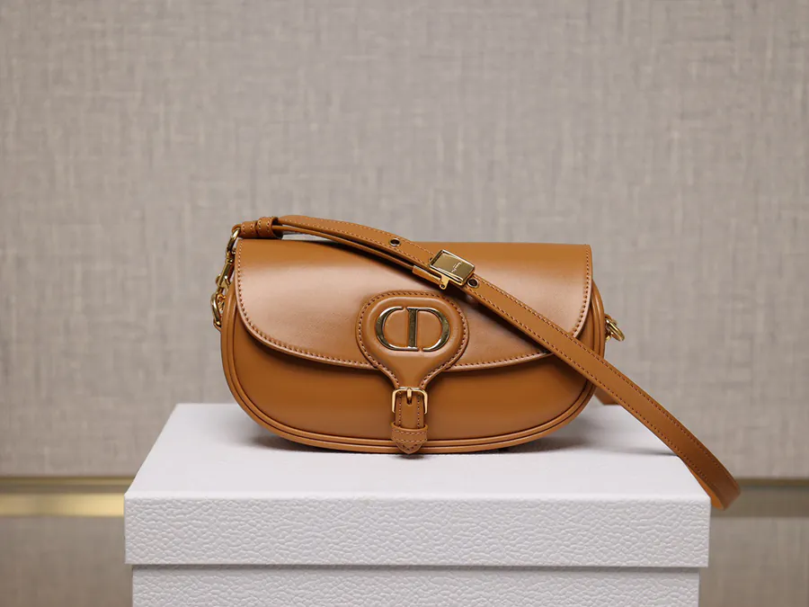 Bobby East West Crossbody Bag Caramel Patent Calfskin