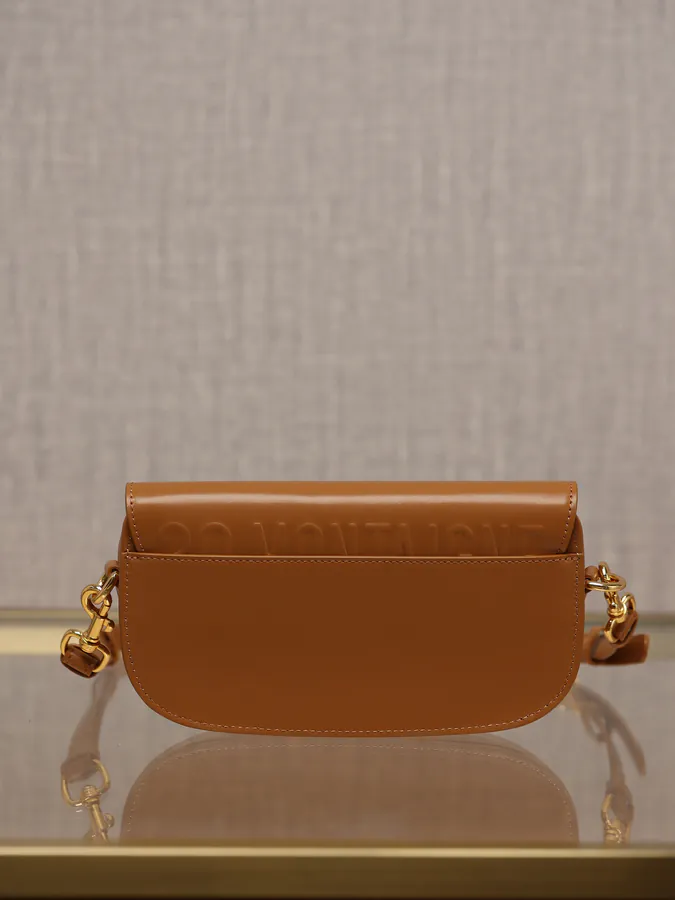 Bobby East West Crossbody Bag Caramel Patent Calfskin