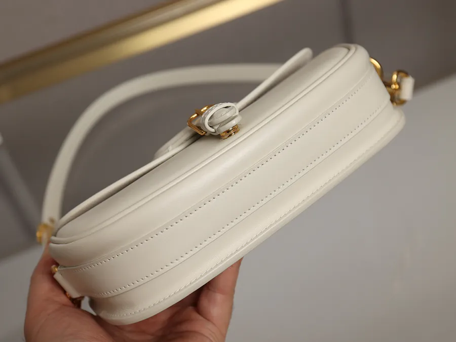 Bobby East West Crossbody Bag in Cream Suede