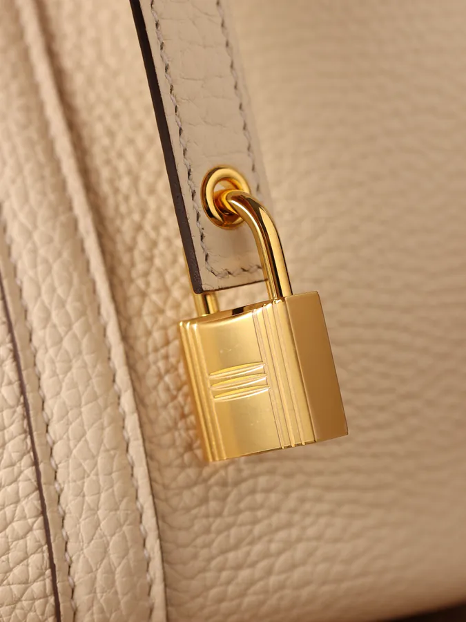 Coco Bucket Bag Cream White Genuine Leather