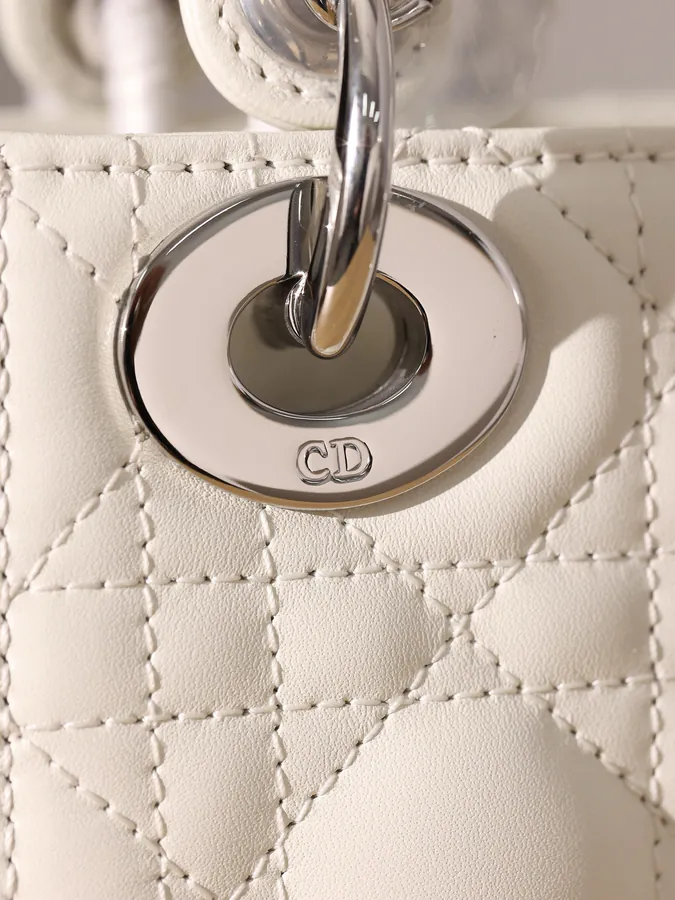 Dai Fei Bag Three Compartment Grained Calfskin Silver Clasp