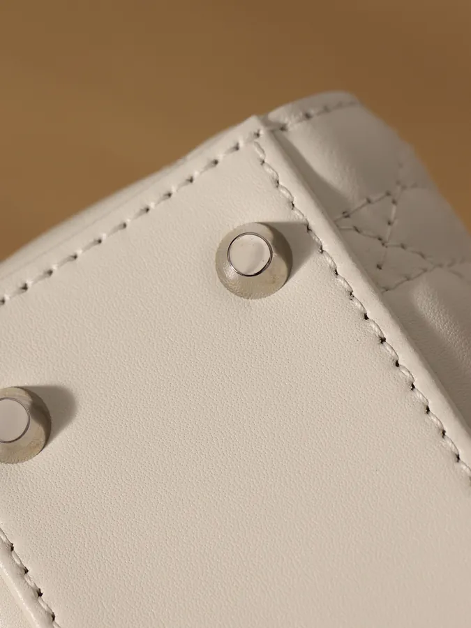 Dai Fei Bag Three Compartment Grained Calfskin Silver Clasp