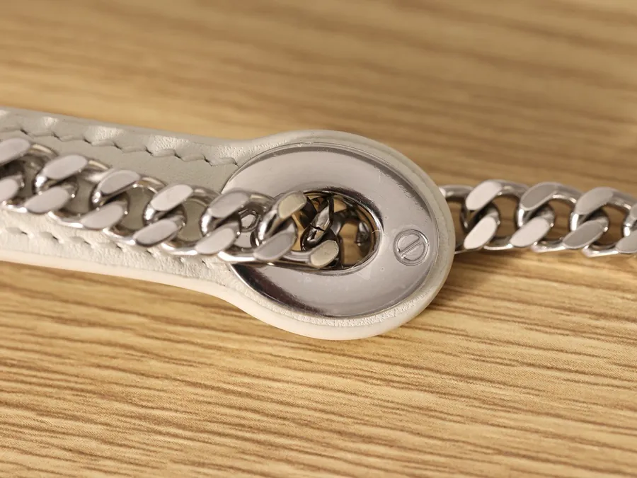 Dai Fei Bag Three Compartment Grained Calfskin Silver Clasp