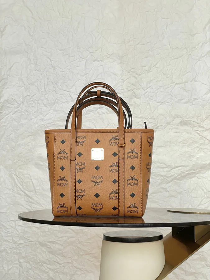 MCM Aren Toni Visetos Mini Bucket Bag