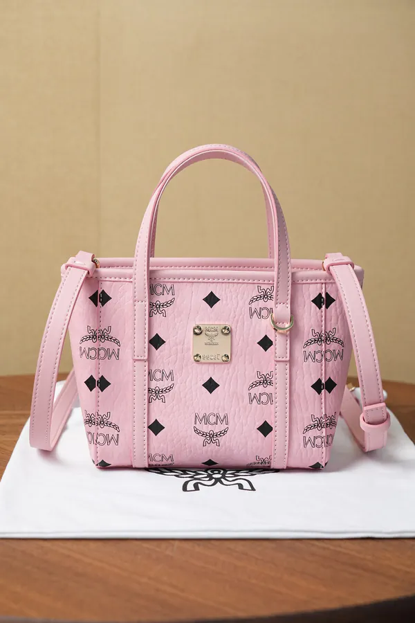 MCM Toni Visetos X Mini Bucket Bag