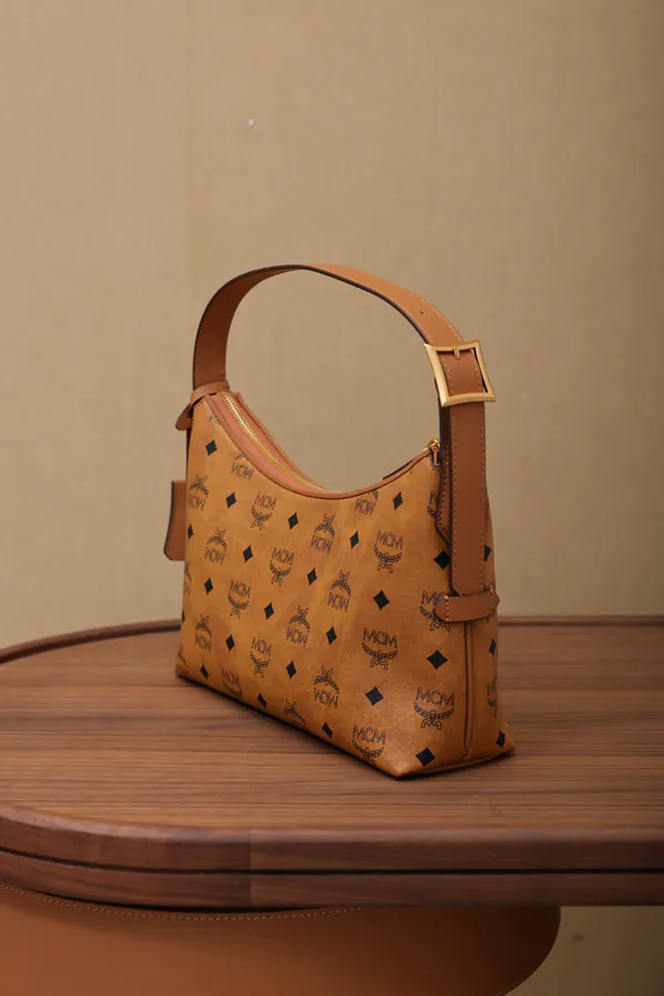 MCM Aren Hobo Cognac Color, Small Size